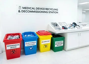 Medical device recycling station